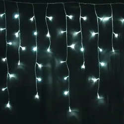 Lex 120er LED Eiszapfen Lichtervorhang Lichterkette Außen Innen Weihnachtslicht weiß : Weiß : 120 LED ́s