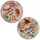 Mambocat Pizzateller Charme Rot/Grün Ø 33 cm 2er Set