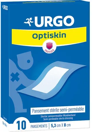 Urgo Optiskin Halbdurchlässiger Sterilverband 5,3x8cm Stück 10