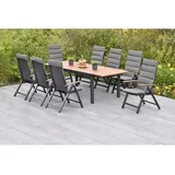 merxxhandels Astros Set 17tlg 8 Sessel 1 Ausziehtisch 180(250)x100 cm