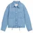 Tom Tailor DENIM Damen Lightweight Jeansjacke mit Kordelzug, blau, Uni, Gr. L