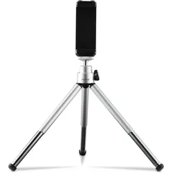 004666 Fancy 2in1 3 Bein(e) Stativ Smartphone-/Digital-Kamera  (Silber)