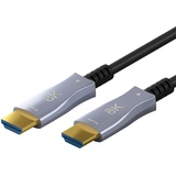 goobay 65558 / Aktiv Optisches HDMI Kabel (AOC) 10 m Typ A (Standard) Schwarz Grau