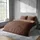 Lorena Uni Mako-Satin Braun 155 x 220 cm + 80 x 80 cm