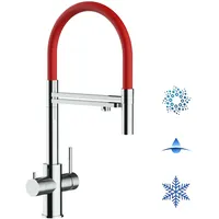 VIZIO 5 Wege Wasserhahn Einhebelmischer Rot