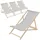 ECD Germany Gartenliege 117 x 52 x 83 cm Hellgrau