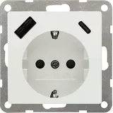 Siemens USB-Schuko-Steckdose DELTA i-sys Titanweiß 1 St.