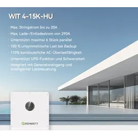 Growatt WIT 15K-HU Hybrid-Wechselrichter 15 kW 3-phasig