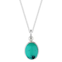 Elli Basic Edelstein Howlit Türkis 925 Sterling Silber Ketten   Damen 