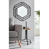 otto home Dekospiegel OTTO HOME "Zandvoort", schwarz, B:64,5cm H:70,5cm T:2cm, Metall, Spiegel, Wandspiegel