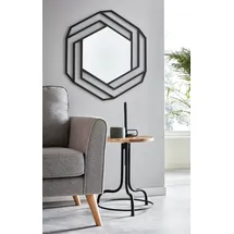 otto home Dekospiegel OTTO HOME "Zandvoort", schwarz, B:64,5cm H:70,5cm T:2cm, Metall, Spiegel, Wandspiegel