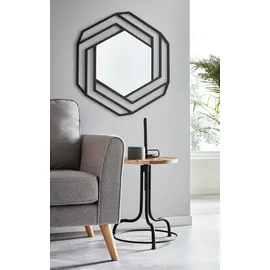 otto home Dekospiegel OTTO HOME "Zandvoort", schwarz, B:64,5cm H:70,5cm T:2cm, Metall, Spiegel, Wandspiegel