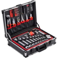 Meister Craft Meister Werkzeugkoffer 161-teilig - Stabiler Alu-Koffer -Set