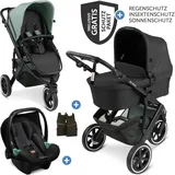 ABC-Design ABC Design 3in1 Kinderwagen-Set Salsa Run - Babywanne, OneSize - Schwarz