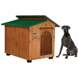 Hundehütten Hundehaus Hundehöhle Aus Massiv Holz Echtholz Geshenk THERMOVORHANG Made in Italy Mod. Alpi E - Deutsche Dogge 102x122xH108