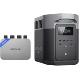 ECOFLOW PowerStream Balkonkraftwerk, 0% VAT WLAN Mikrowechselrichter 800W, Delta 2 Max tragbare Powerstation, Energieverbrauchssteuerung, App-Steuerung