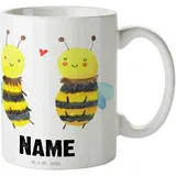 Mr. & Mrs. Panda Personalisierte Tasse Biene Verliebt - Personalisierte Geschenke, Wunschname, Namen, Hummel, Tasse mit Namen, Wespe,