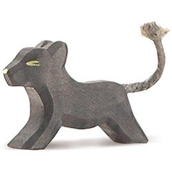 OSTHEIMER 2036 Panther klein, laufend aus Holz Höhe 5cm Tiere aus aller Welt Raubkatze