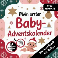 BoD – Books on Demand Adventskalender Baby - Kontrastbuch für Babys von 0-12 Monaten mit 24 weihnachtlichen Kontrastbildern