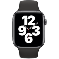 Apple Watch SE GPS 44 mm Aluminiumgehäuse space grau, Sportarmband schwarz
