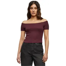 URBAN CLASSICS Off Shoulder Rib Tee Rot M