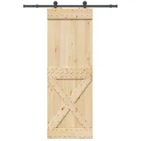 vidaXL Narvik rechts 80 x 210 cm Natürlich/Schwarz