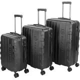 Bugatti Galatea Koffer-Set 3-tlg. schwarz