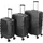 Bugatti Galatea Koffer-Set 3-tlg. schwarz
