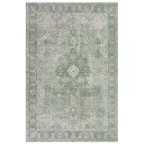 Flair Rugs Vintage-Teppich Manhattan, grün, Textil, Vintage, rechteckig, 120x170 cm Reach, AZO-frei, für Fußbodenheizung geeignet, pflegeleicht, Teppiche Teppich, Chenille Stil Teppich, Wohnzimmer, Schlafzimmer, Esszimmer