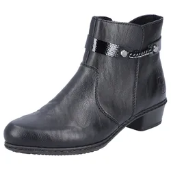 Stiefelette, mit kleiner Zierkette am Schaft, schmale Form, Gr. 42, schwarz, , 94837527-42