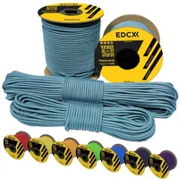 EdcX 3mm Nylon Paracord 425 (50 und 100m) - Typ II, 100% Nylonseil, 3 Litzen Seil, 3mm Nylonseil in vielen Farben| Solid Color (Ice Mint, 50 m)
