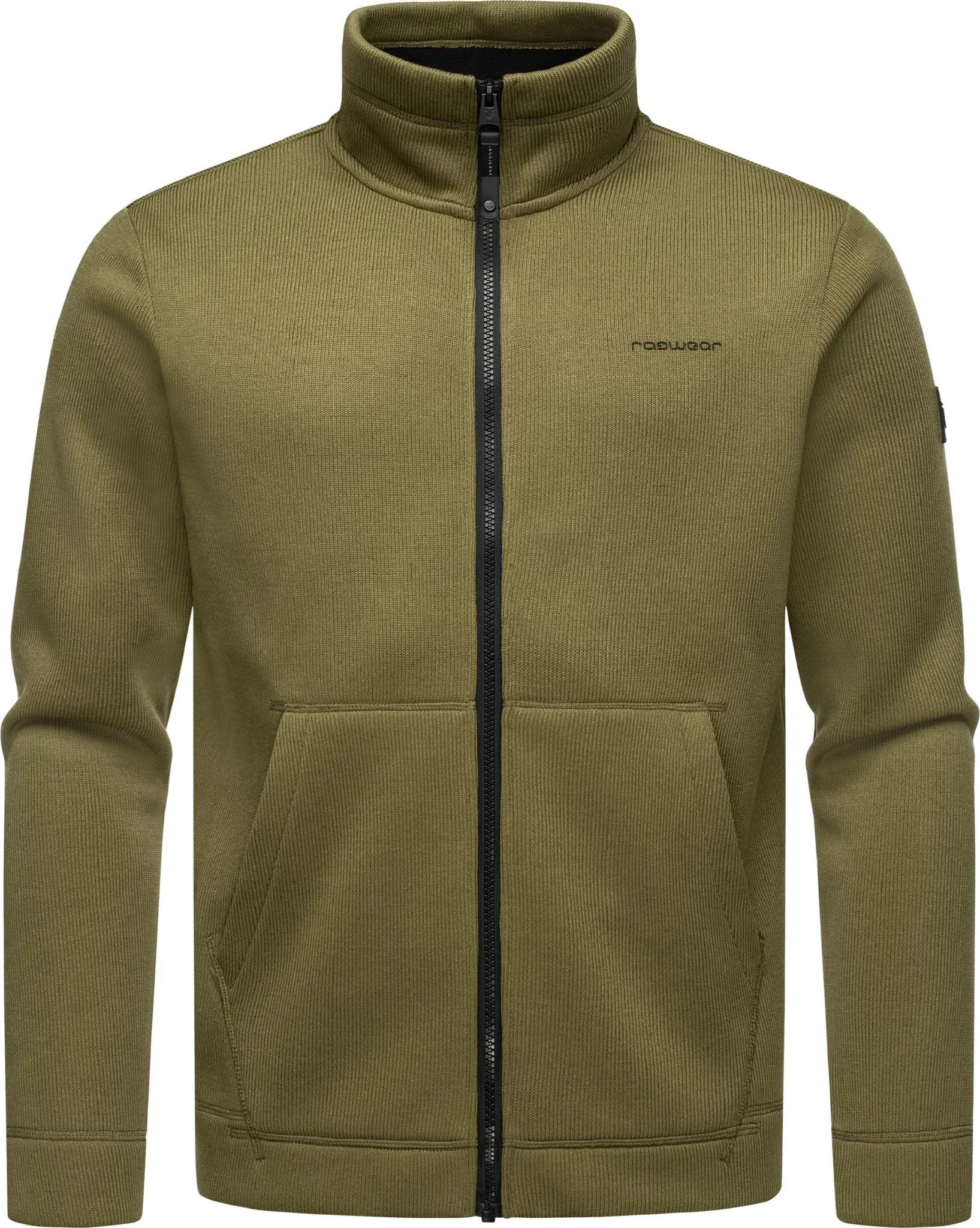 Ragwear Sweatjacke »Sweatjacke Fabbian Collar«, Kontrastbesätze Ragwear Olive S