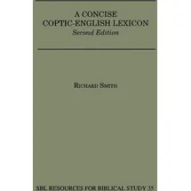 Society of Biblical Literature A Concise Coptic-English Lexicon