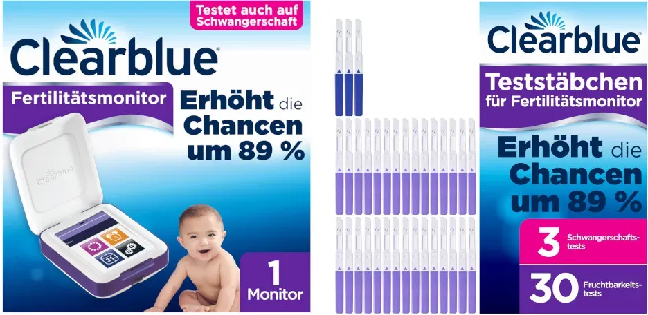 Clearblue Fertilitätsmonitor Advanced und Teststäbchen Set