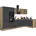 kochstation Winkelküche Florida L-Form 330 cm schwarz