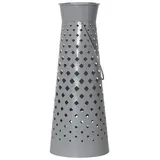 Star Trading Solar-Laterne Romby, grau, 15x38,5cm - LED-Solar-Dekoration Laterne, LED