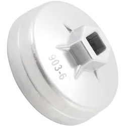 BGS DIY 1035-75x12 Ölfilterschlüssel Zwölfkant Antrieb 12,5mm (1/2") Ø 75mm