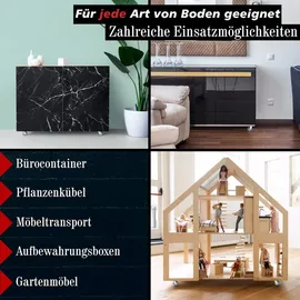 PRIOstahl Lenkrollen 4 Graue Rollen 30mm Möbelrollen