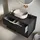 Badplaats Waschbeckenunterschrank Rimini 2 Schubladen Schwarz Matt - 80 x 46 cm