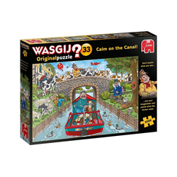 Jumbo Spiele Puzzle Wasgij Original 33 Ruhige Fahrt auf dem Kanal, 1000 Puzzleteile bunt