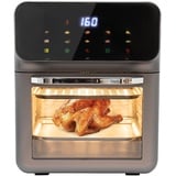 Mini Backofen 13 Liter, 1350W Elektrobackofen LCD-Touchscreen Minibackofen mit 15-60 min. Timer, Heißluftzirkulationssystem Miniofen inkl. Backblech