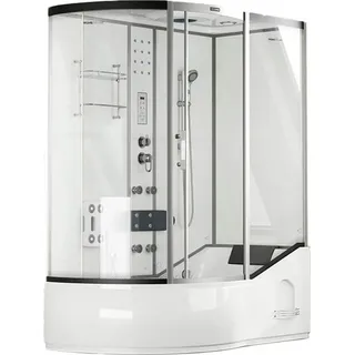 Home Deluxe All IN 2in1 Duschkabine Weiß, Links