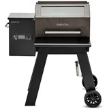 FLAME ROCK Elektro Pellet Smoker Grill 55, mit automatischer Temperatursteuerung, Thermometer im Innenraum, 2 Fleischthermometer, 2 Grillroste, großer Vorratsbehälter, Leistung: 220-270 W