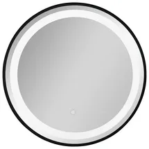SANOTECHNIK Spiegel, inkl. LED-Beleuchtung, rund, BxH: 60 x 60 cm schwarz