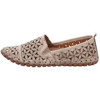Gemini Slipper Leder Mokassin floral Blumen Cutouts 031174-02,
