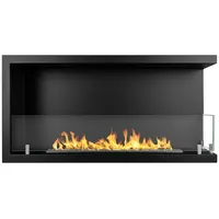 Divina Fire Eingebauter Bioethanol-Eckkamin 90x45 SUTRI 90 DX