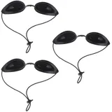 KEQAR 3 Stück Solarium Brille UV Schutz Schutzbrille für Therapie Augenschutz Rotlichtlampe Infrarot Schutzbrille Augenklappe
