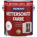 RENOVO Wetterschutzfarbe seidenglänzend, weiss RAL 0095