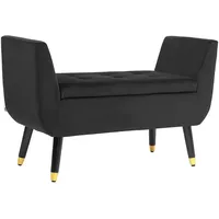 Homcom Sitzbank mit Stauraum Armlehnen Polyester Holz