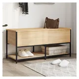 vidaXL Sitzbank mit Stauraum Sonoma-Eiche 100x42,5x47 cm Holzwerkstoff